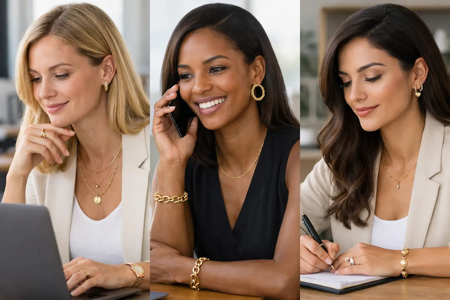 Looks com acessórios para trabalho sem erro