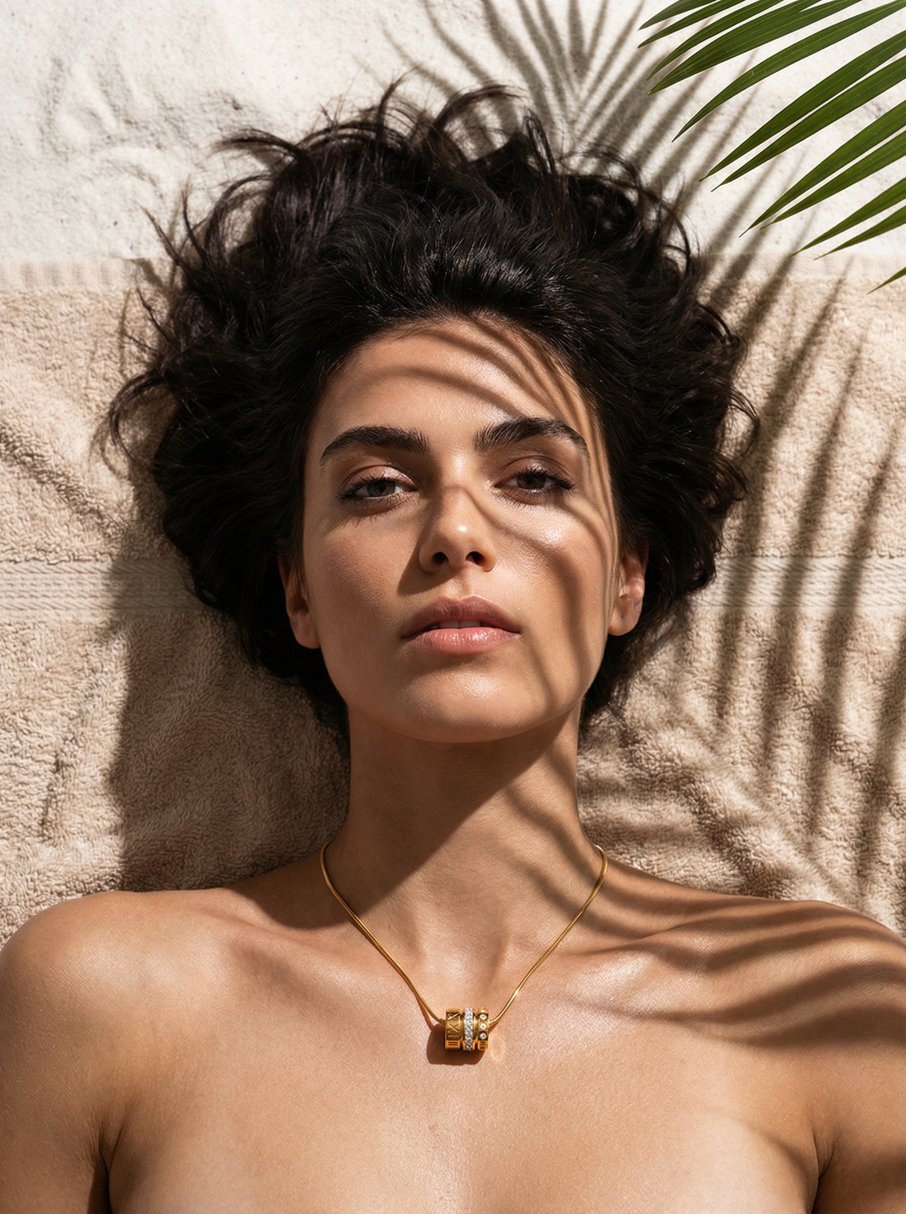 Colar Anel Triplo Roma Banhado a Ouro 18k