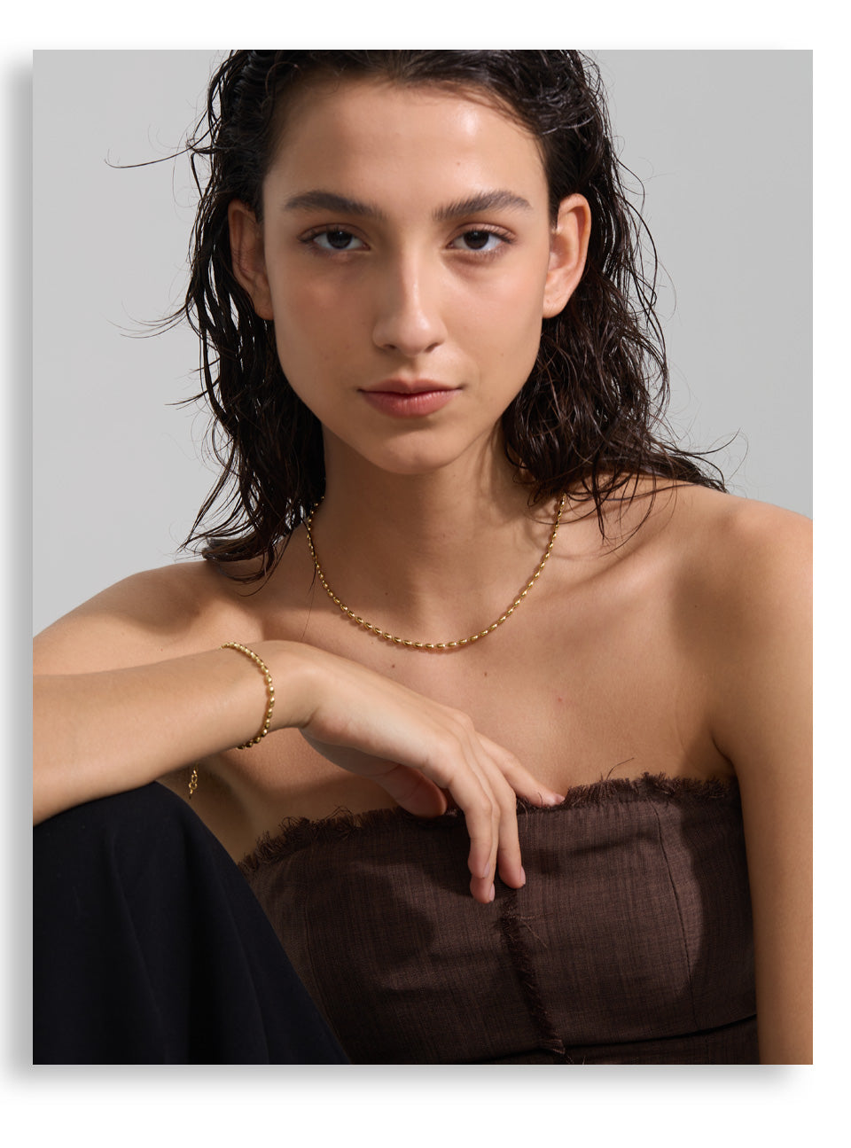 Colar Bolinhas Banhado a Ouro 18k