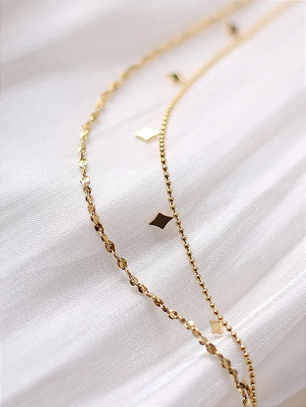 Colar Duplo Délicatesse Banhado a Ouro 18k