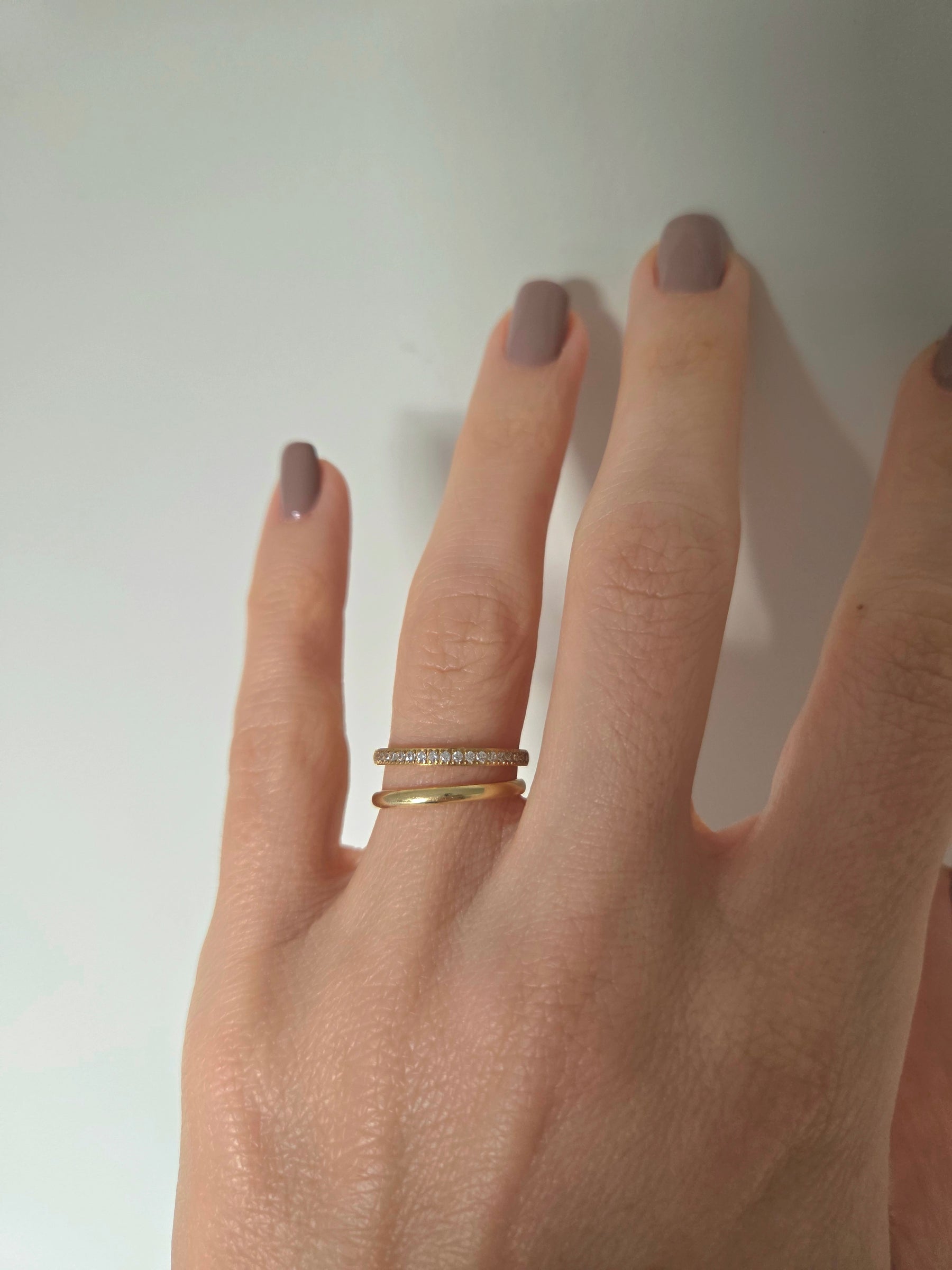 Anel Aparador Cravejado Delicado Banhado a Ouro 18k