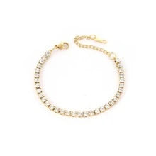 Pulseira Riviera 4mm Banhada a Ouro 18k