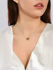 Colar Anel Triplo Banhado a Ouro 18k