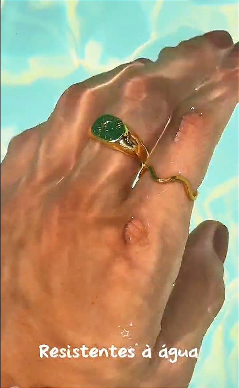 Anel Sol Banhado a Ouro 18k