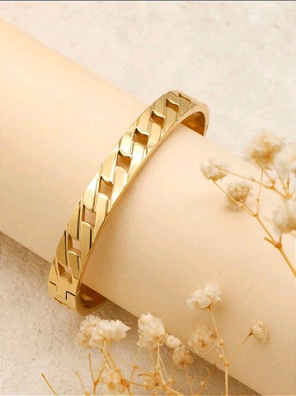 Bracelete Correntaria Banhado a Ouro 18k