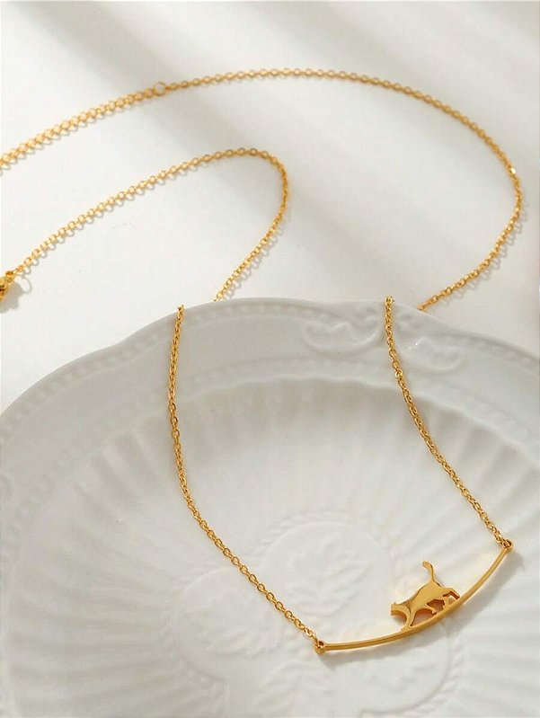 Tornozeleira Gatinha Banhada a Ouro 18k