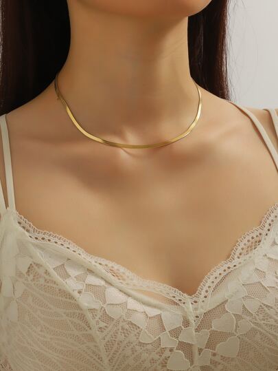 Colar Fita Banhado a Ouro 18k