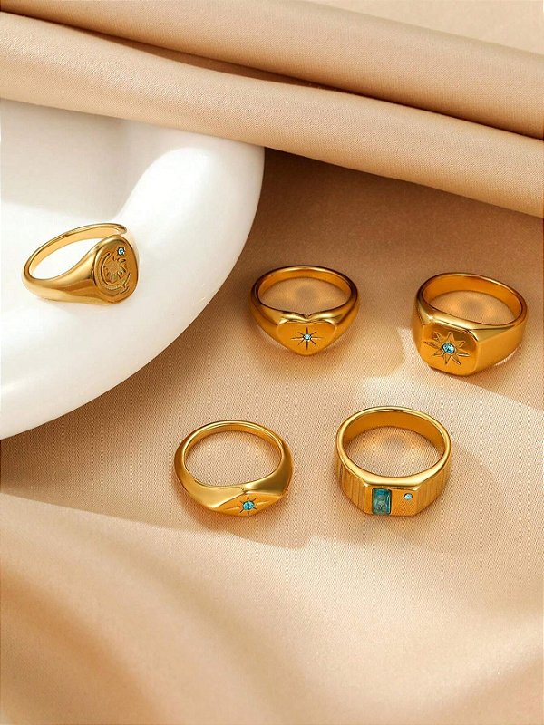 Anel Praia Banhado a Ouro 18k