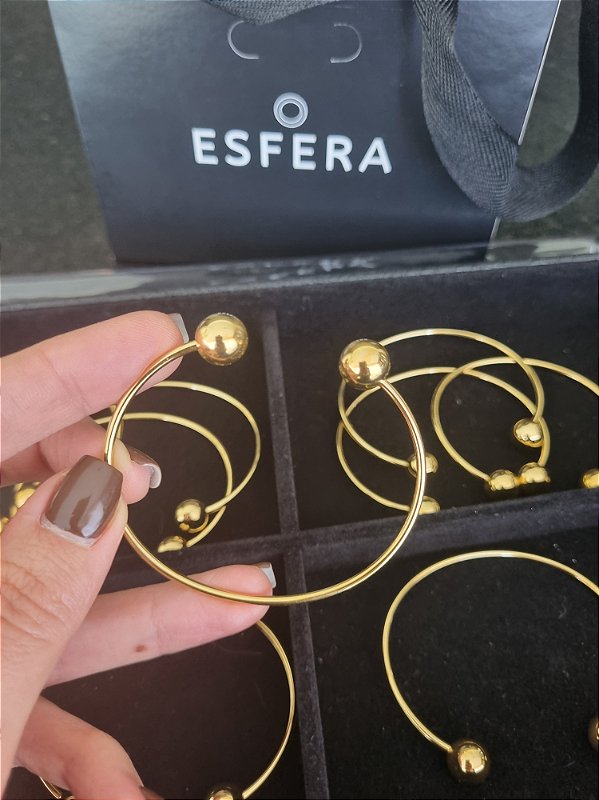 Bracelete Esferas Banhado a Ouro 18k