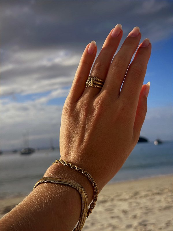 Pulseira Snake Banhada a Ouro 18k