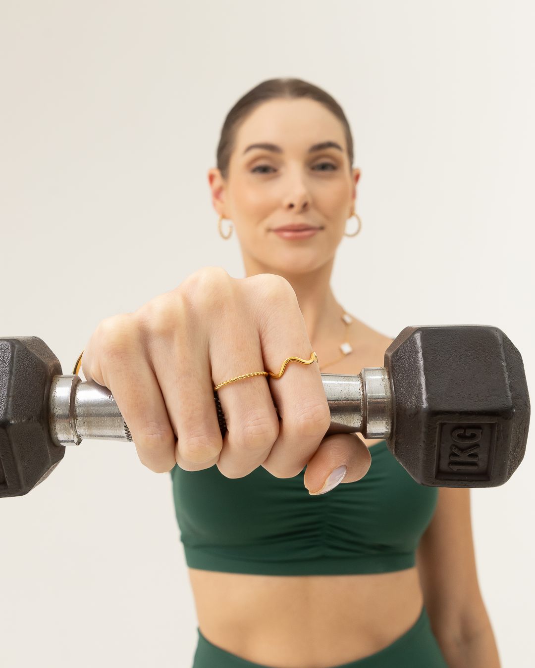 Anel Ondulado Banhado a Ouro 18k