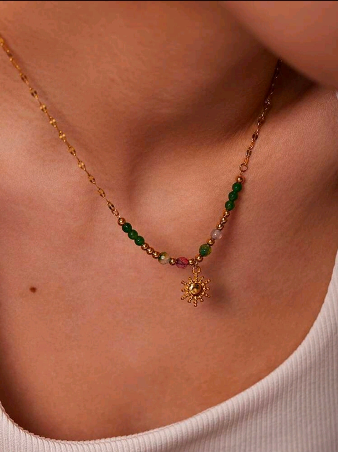 Colar Praiana Banhado a Ouro 18k