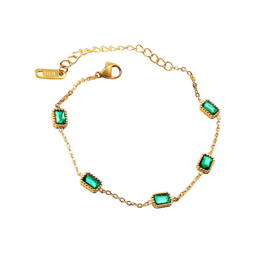 Pulseira Petit Esmeralda Banhada a Ouro 18k