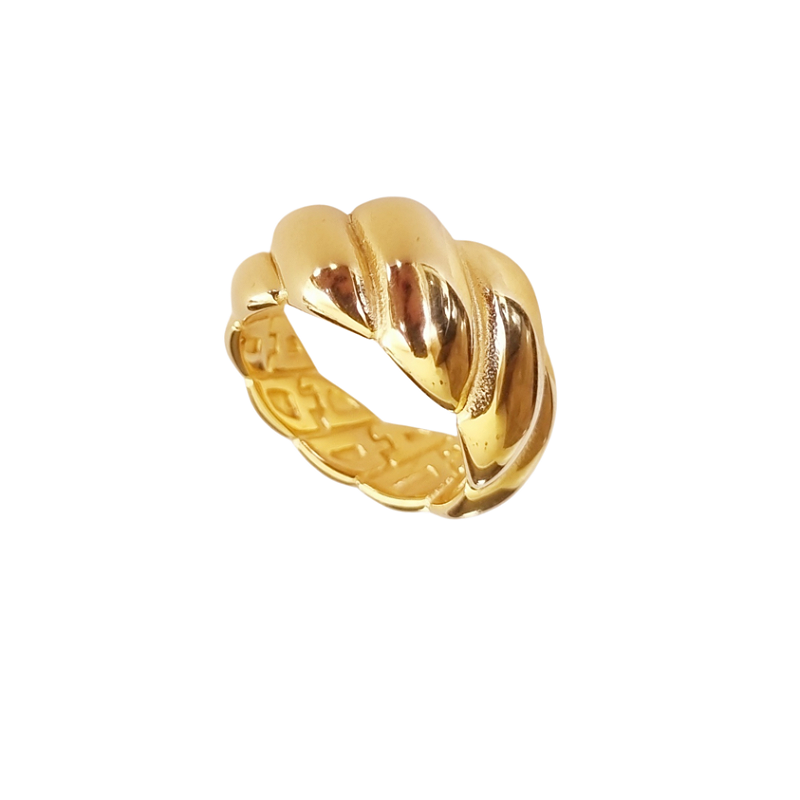 Anel Croissant Banhado a Ouro 18k