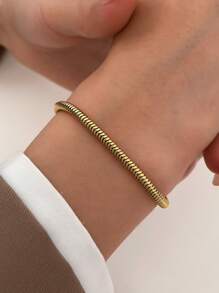 Pulseira cordão de pandora banhada a ouro 18k