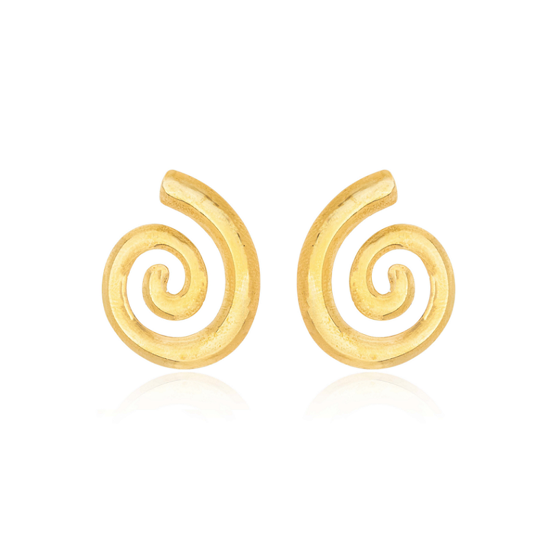 Brinco Caracol Banhado a Ouro 18k