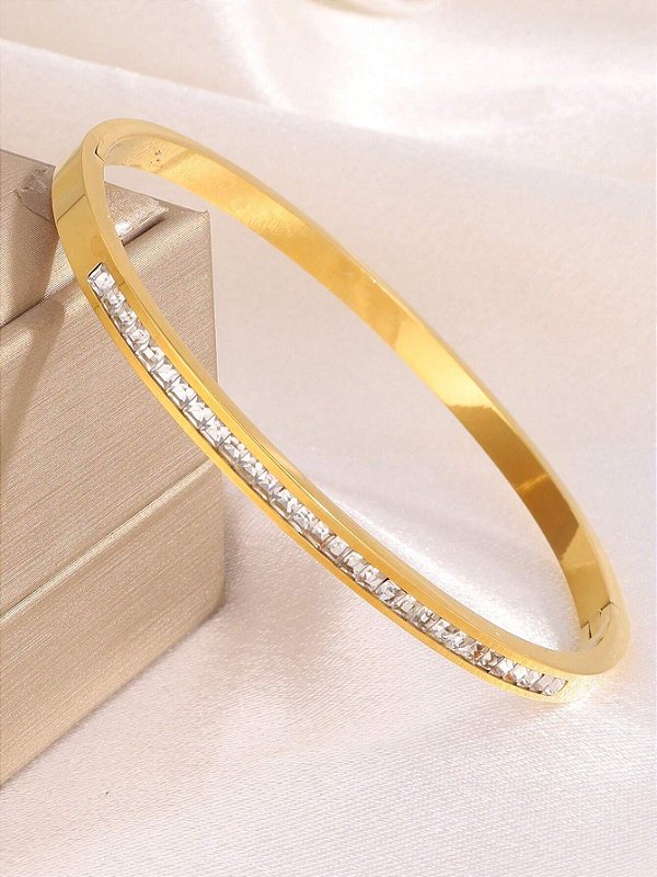 Bracelete Fio de Zircônias Banhado a Ouro 18k