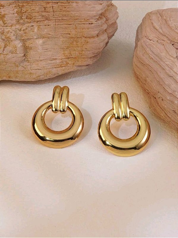 Brinco Hailey Banhado a Ouro 18k