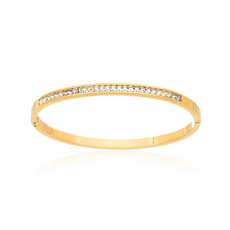 Bracelete Fio de Zircônias Banhado a Ouro 18k