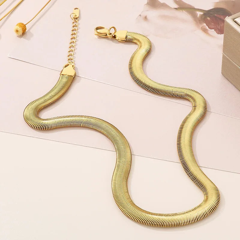 Colar Snake Banhado a Ouro 18k