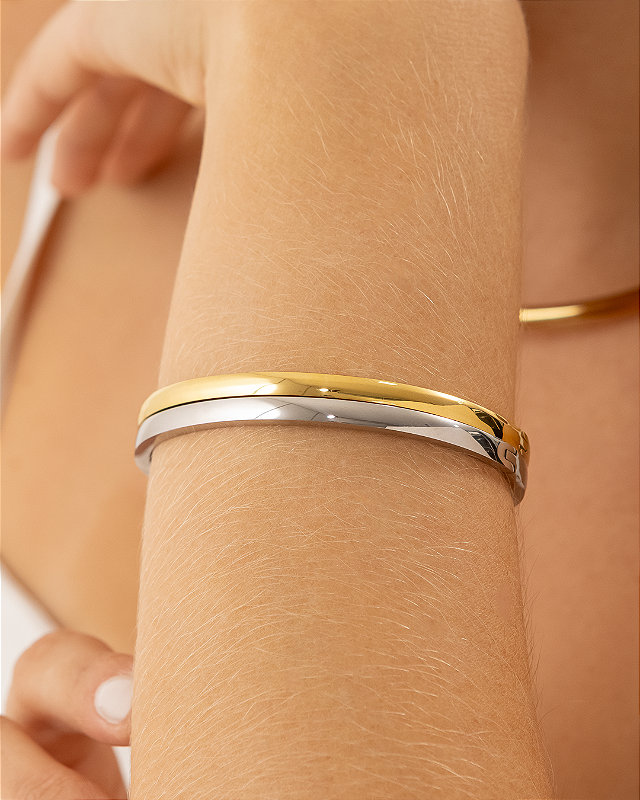 Bracelete Duo Classic Banhado a Ouro 18k (Kit com 2 peças)