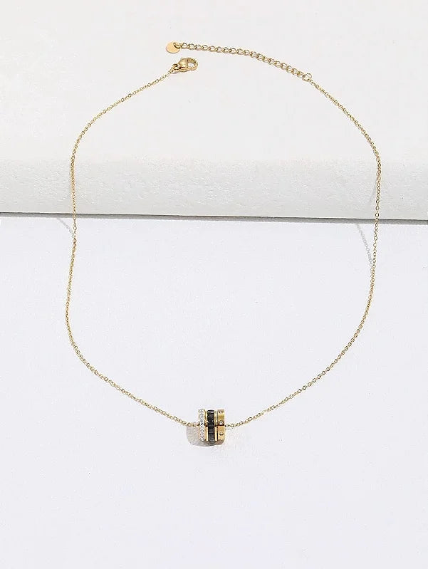 Colar Anel Triplo Banhado a Ouro 18k