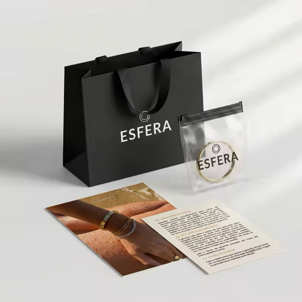 Brinco Zircônia Triangular Banhado a Ouro 18k