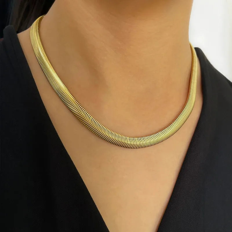 Colar Snake Banhado a Ouro 18k