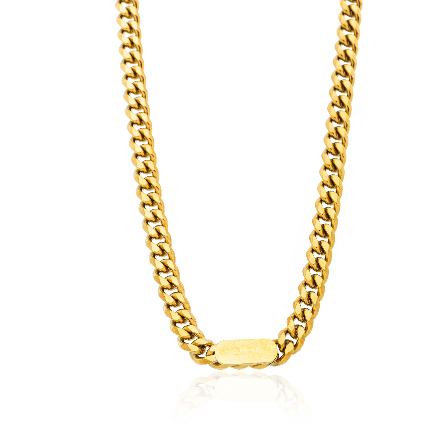 Colar Correntaria com Placa Banhado a Ouro 18k