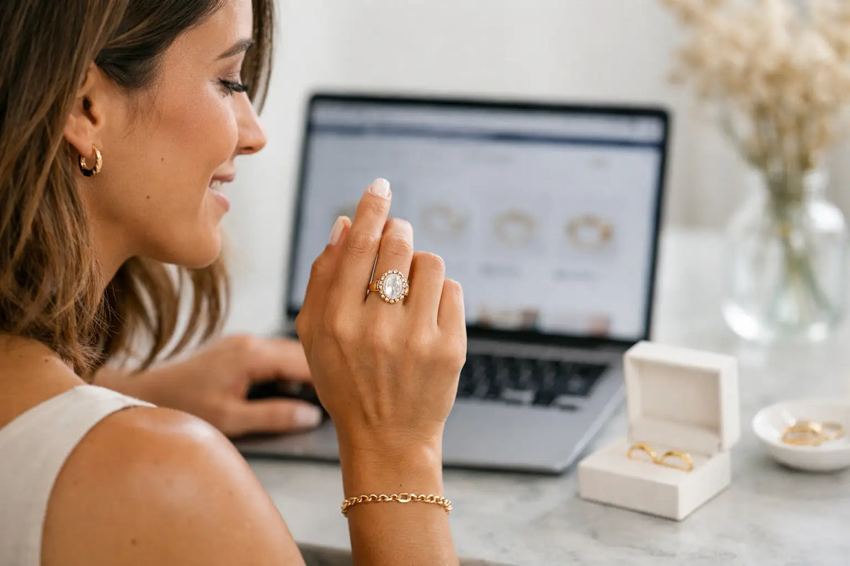 Como escolher anel feminino online sem errar