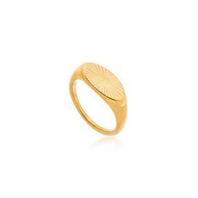Anel Amanhecer Banhado a Ouro 18k