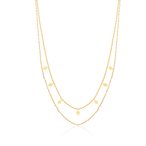 Colar Duplo Délicatesse Banhado a Ouro 18k