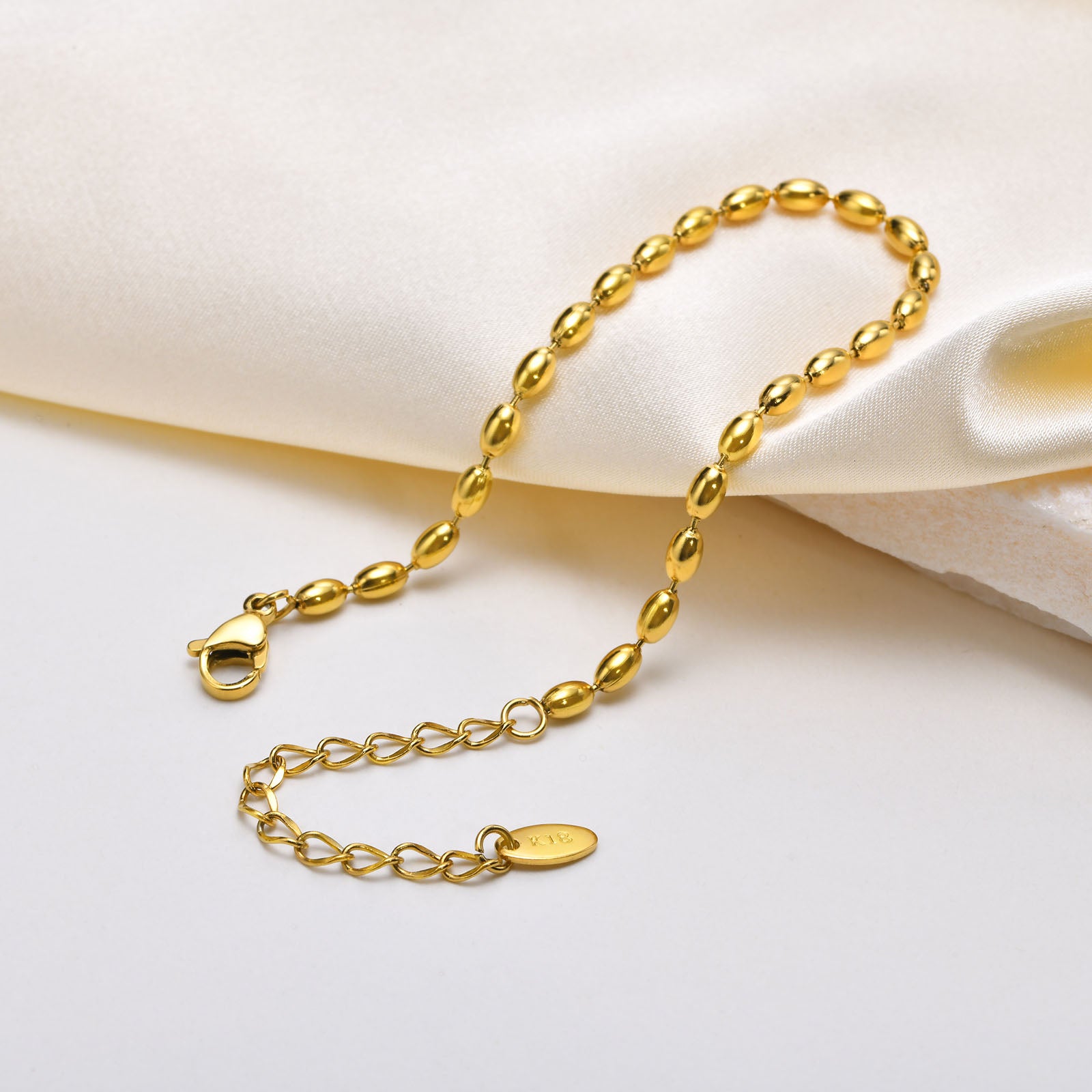 Pulseira Bolinhas Banhada a Ouro 18k