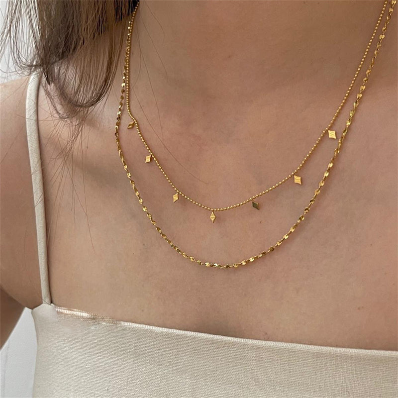 Colar Duplo Délicatesse Banhado a Ouro 18k