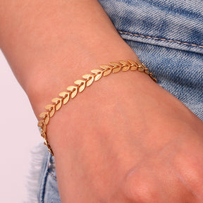 Pulseira Escamas Banhada a Ouro 18k