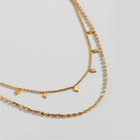 Colar Duplo Délicatesse Banhado a Ouro 18k