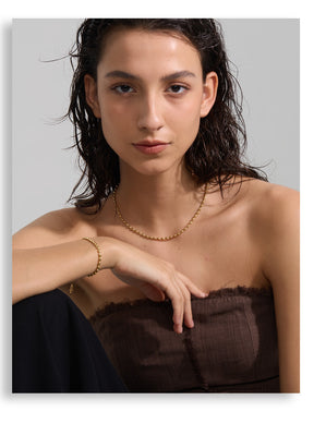 Colar Bolinhas Banhado a Ouro 18k