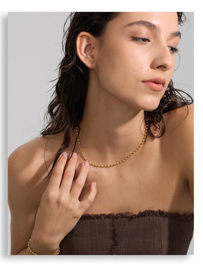 Colar Bolinhas Banhado a Ouro 18k