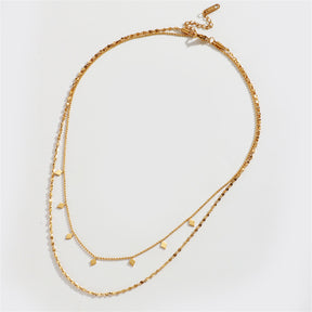 Colar Duplo Délicatesse Banhado a Ouro 18k