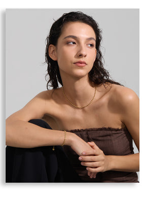 Colar Bolinhas Banhado a Ouro 18k