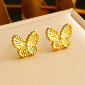 Brinco Borboleta Banhado a Ouro 18k