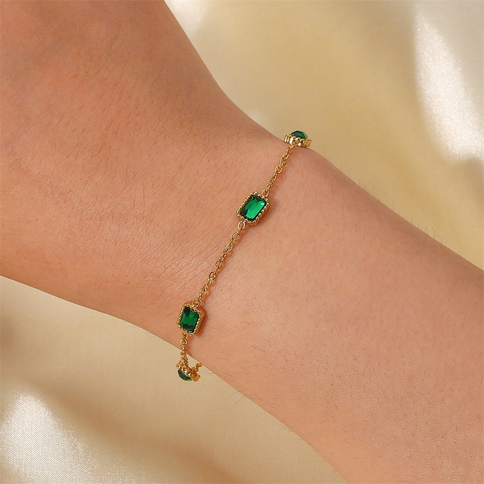 Pulseira Petit Esmeralda Banhada a Ouro 18k