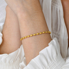 Pulseira Bolinhas Banhada a Ouro 18k