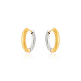 Brinco Argolinha Duo Classic Banhado a Ouro 18k
