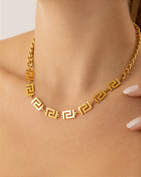 Colar Espirais Banhado a Ouro 18k