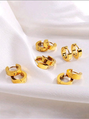 Brinco Argolinha Minimalista Banhado a Ouro 18k