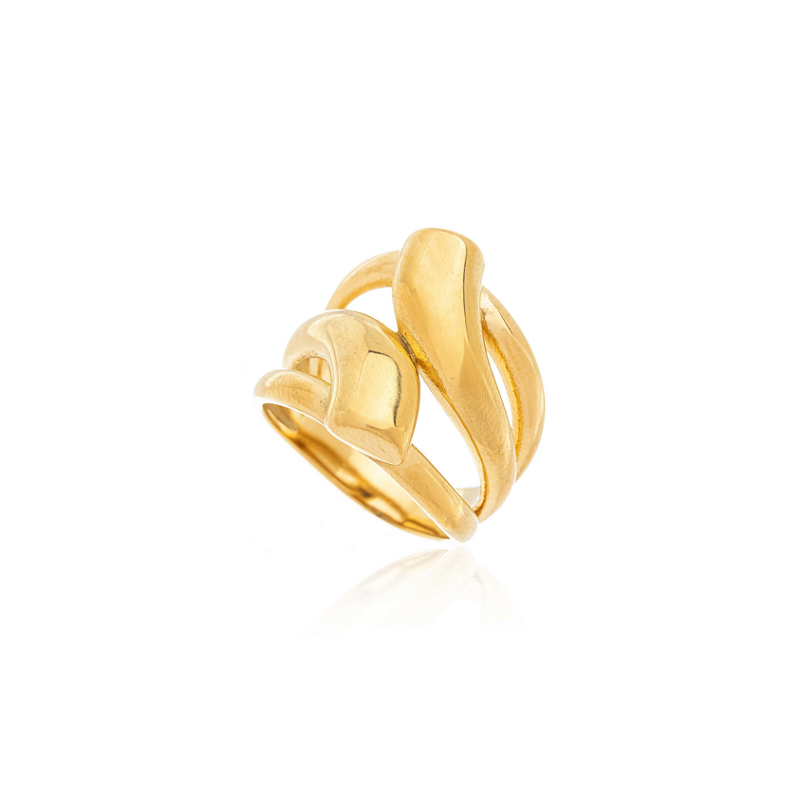 Anel Encontro Banhado a Ouro 18k