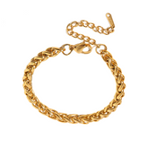 Pulseira Malha 3D Banhada a Ouro 18k