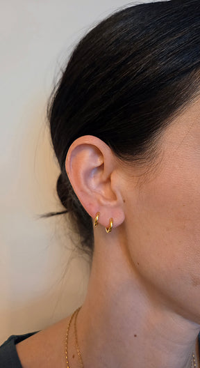 Brinco Argolinha Lisa PP (0,8cm) Banhado a Ouro 18k