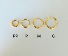 Brinco Argolinha Lisa P (1cm) Banhado a Ouro 18k